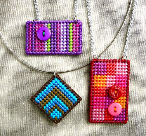 How to Make a Needlepoint Pendant (Yes! With Plastic Canvas