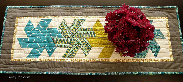 Half Hexie Star Table Runner